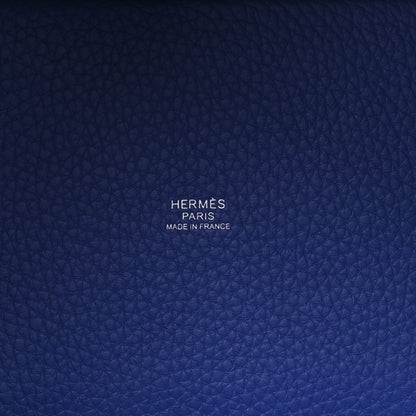 Hermes Taurillon Clemence Picotin Lock 18 PM Bleu Royal 6 of 12