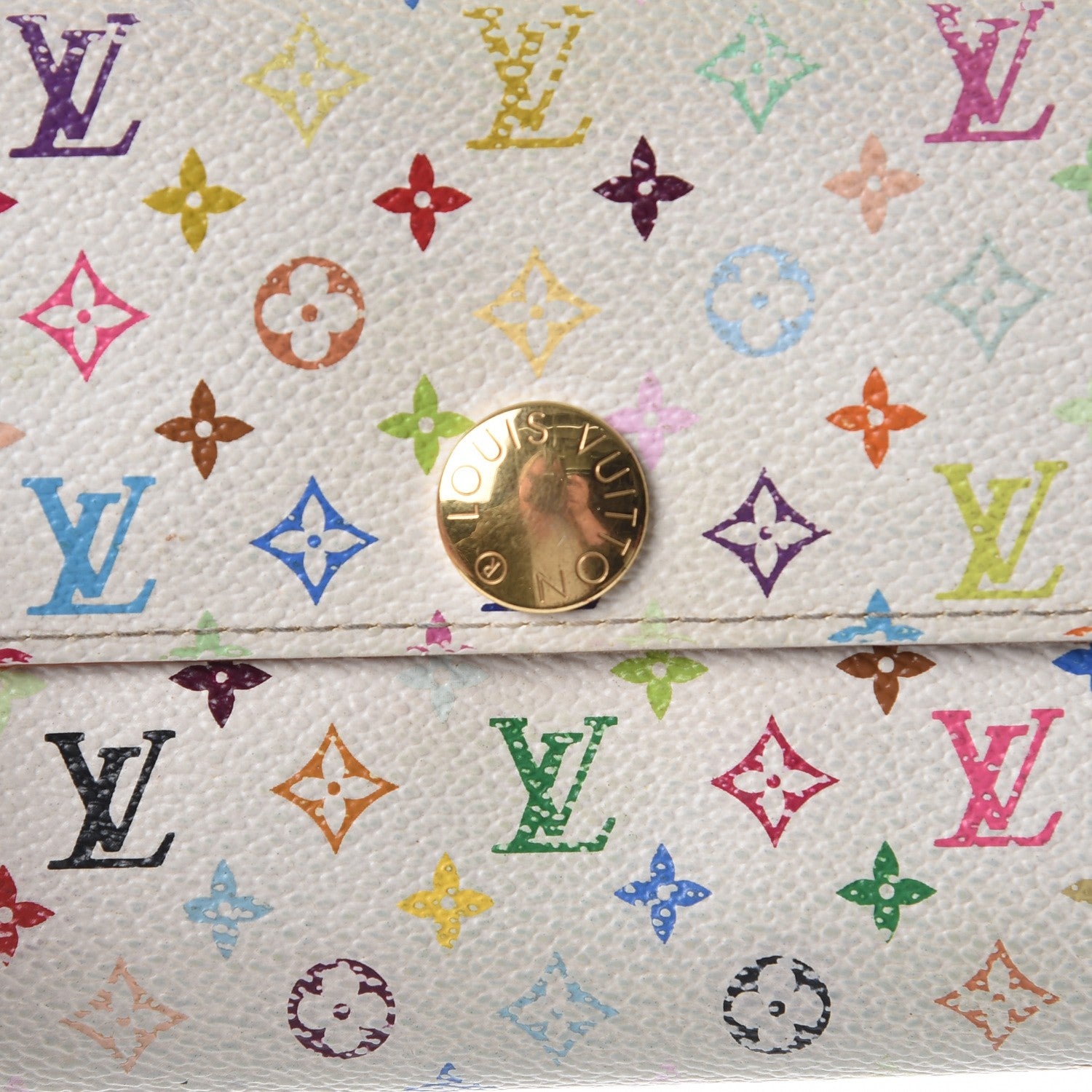 Louis Vuitton Monogram Multicolor Sarah Wallet White 7 of 18
