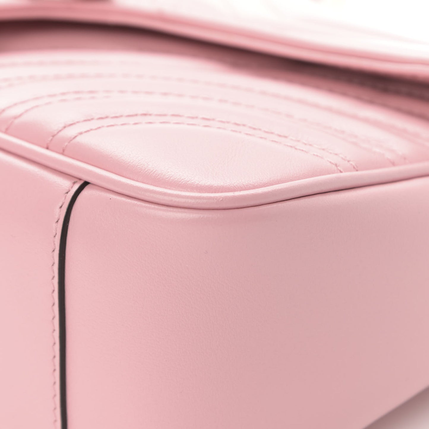 Calfskin Matelasse Small GG Marmont Shoulder Bag Wild Rose