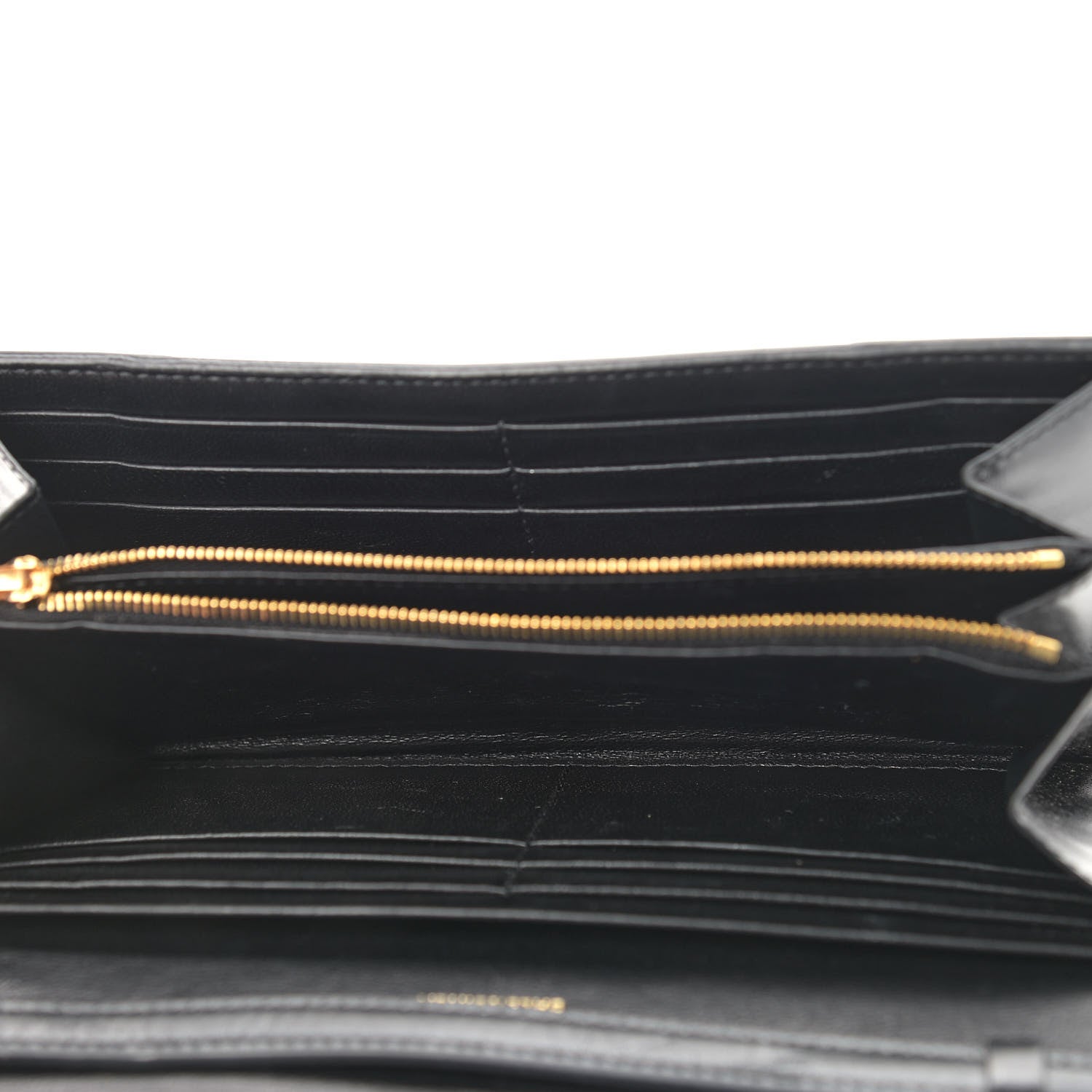 Balenciaga Smooth Calfskin Hourglass Continental Wallet On Strap Black 5 of 11