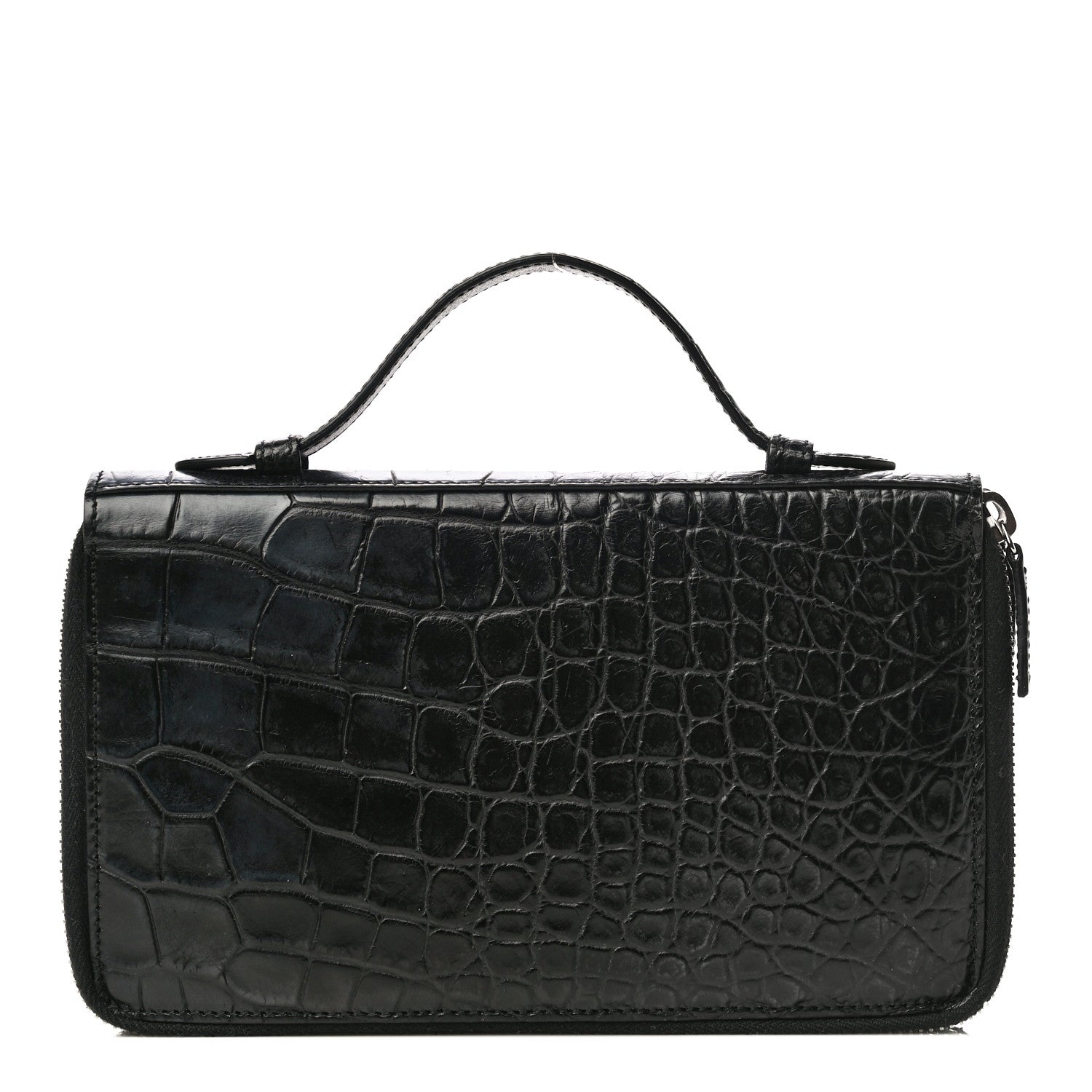 Gucci Crocodile Travel Document Case Black 1 of 21
