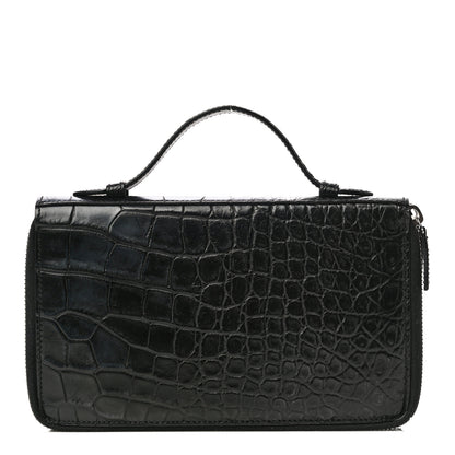 Gucci Crocodile Travel Document Case Black 1 of 21