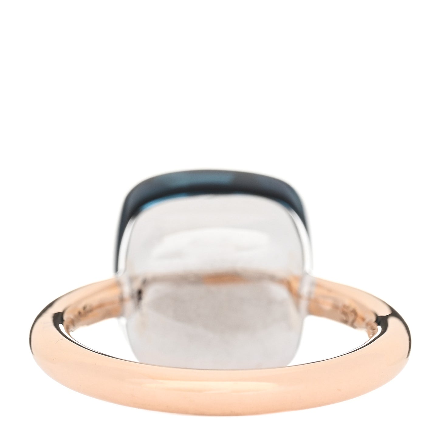 18K Rose Gold London Blue Topaz Nudo Maxi Ring 52 6