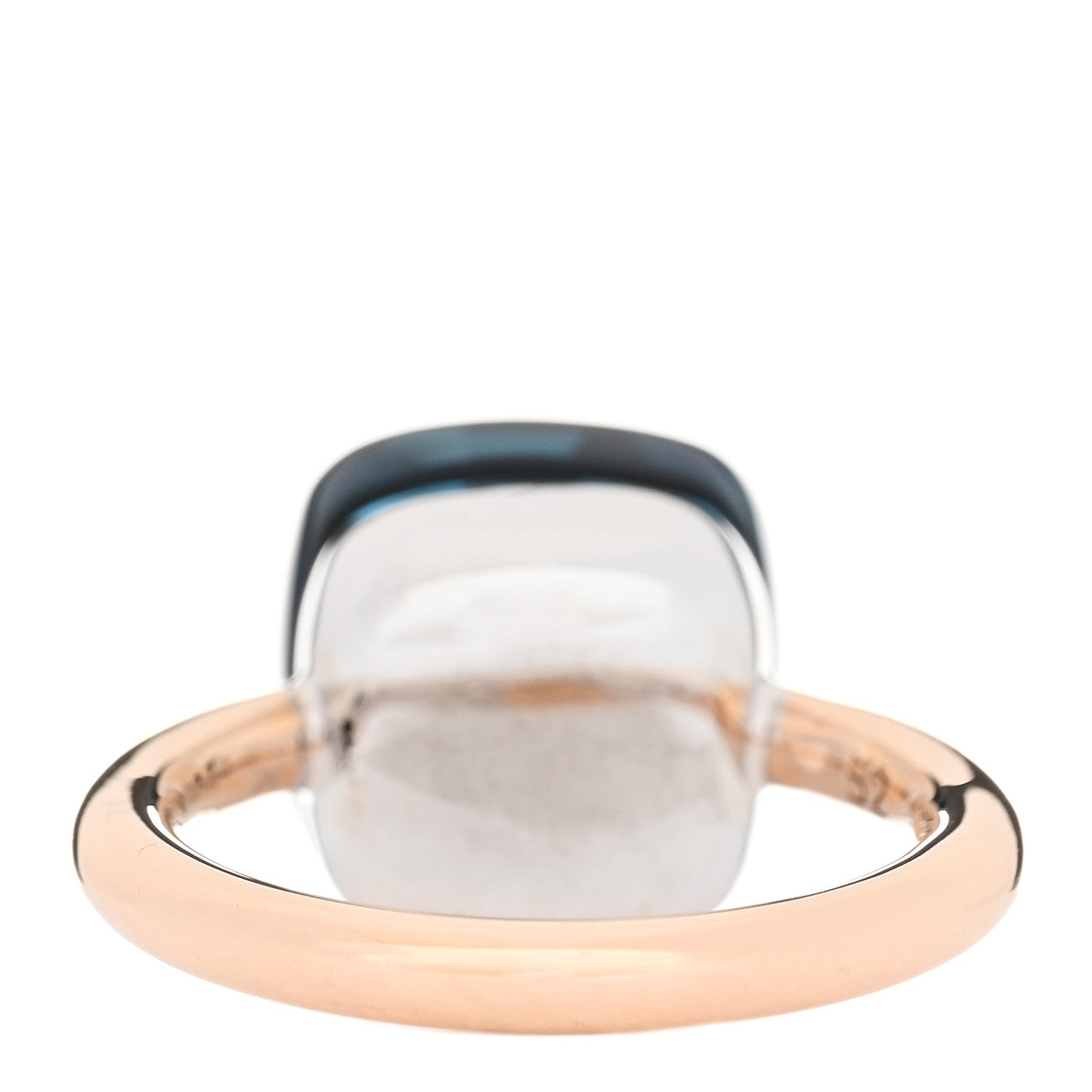 Pomellato 18K Rose Gold London Blue Topaz Nudo Maxi Ring 52 6 3 of 7