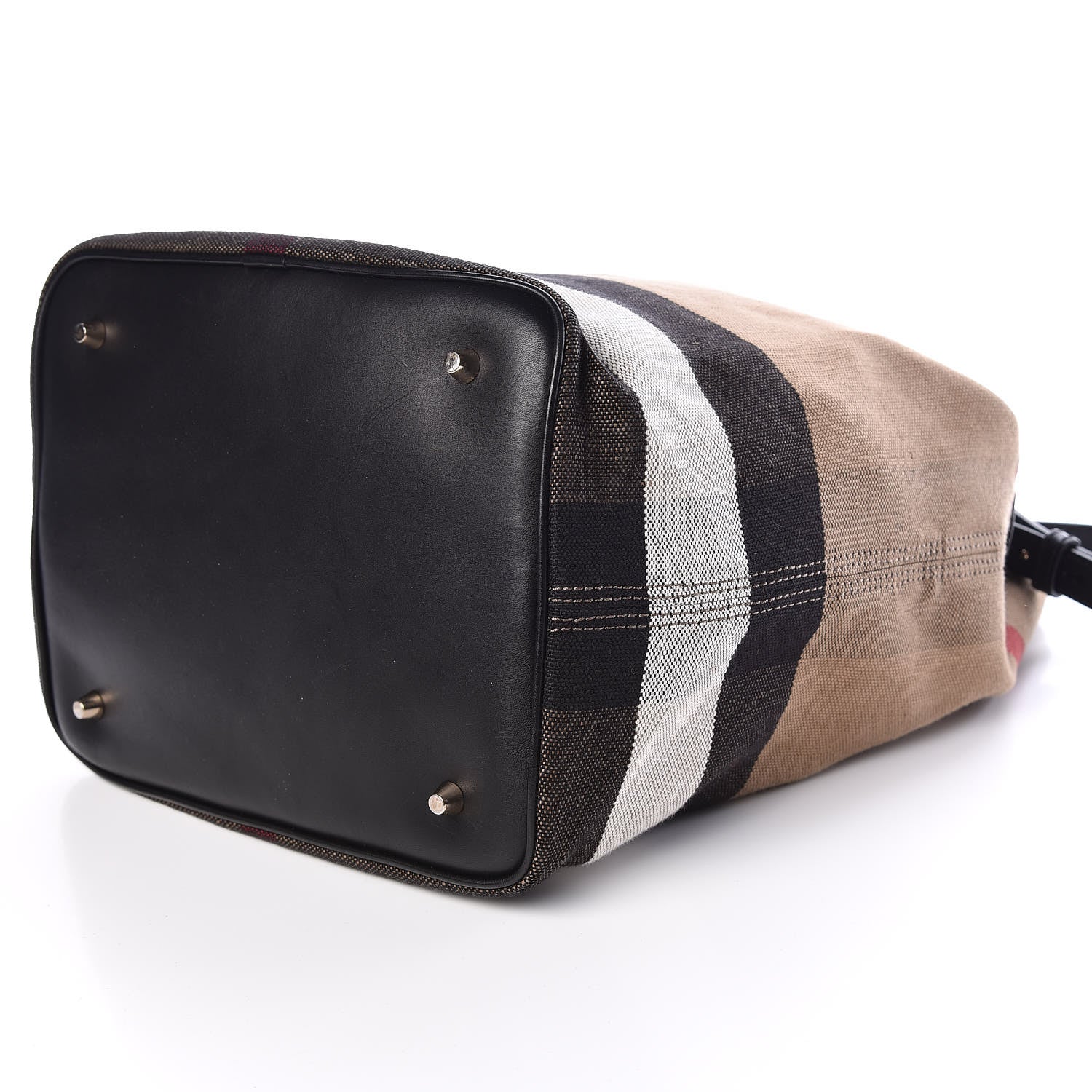 Burberry Canvas Mega Check Medium Ashby Hobo Black 10 of 10