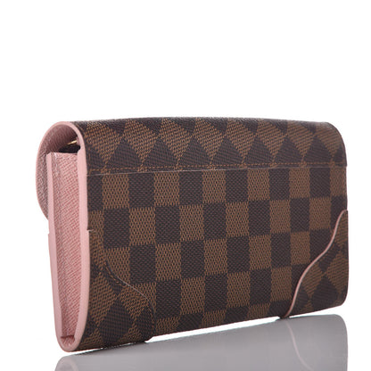 Louis Vuitton Damier Ebene Caissa Wallet Rose Ballerine 3 of 8