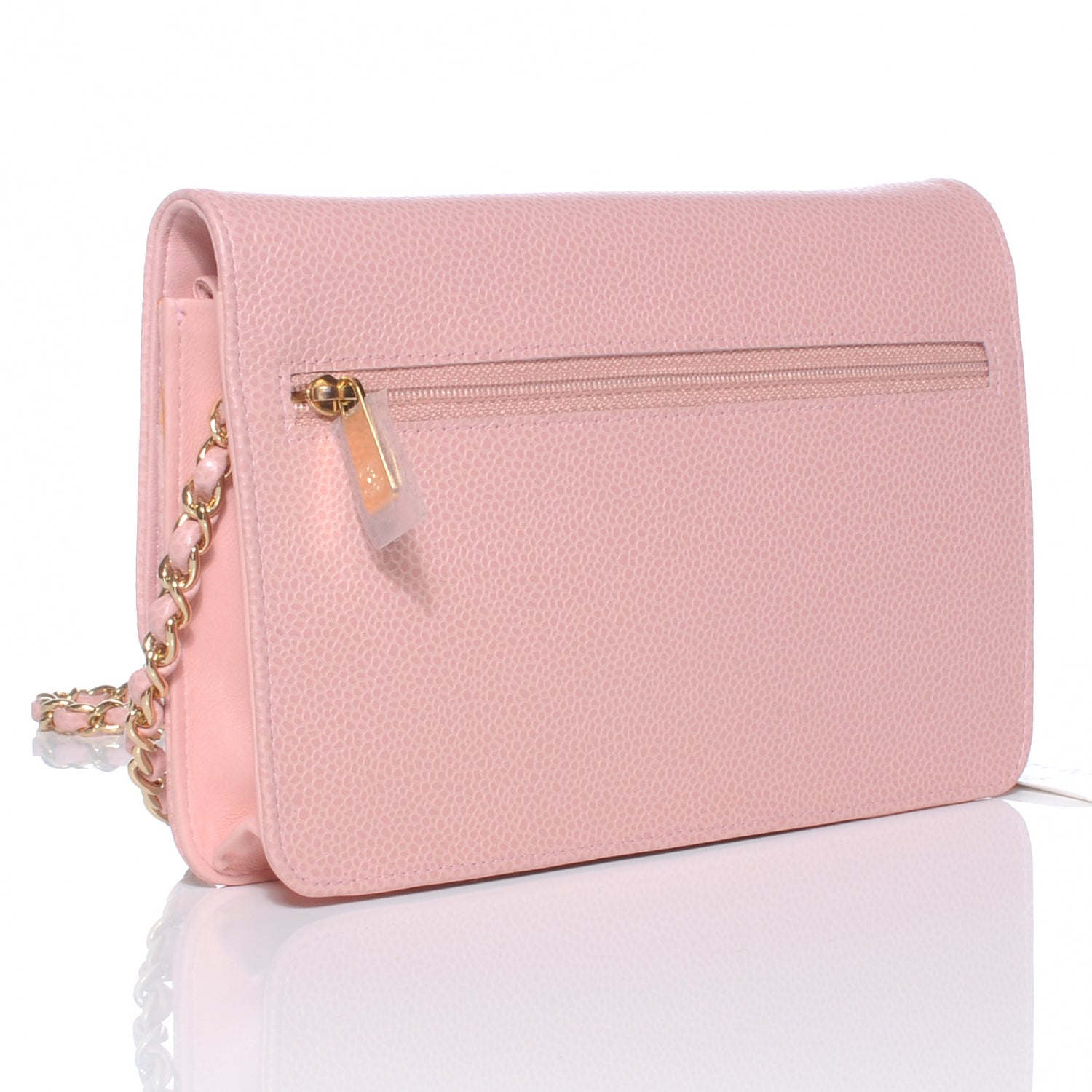 Chanel Caviar Wallet on Chain WOC Pink 3 of 8