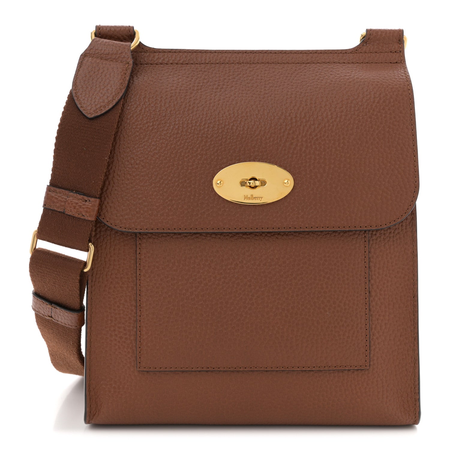 Mulberry Grain Calfskin New Antony Messenger Crossbody Oak 1 of 11