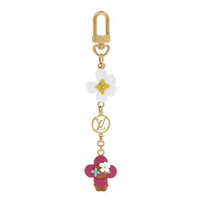 Louis Vuitton Resin Wood Vivienne Bag Charm Key Holder Pink 1 of 5