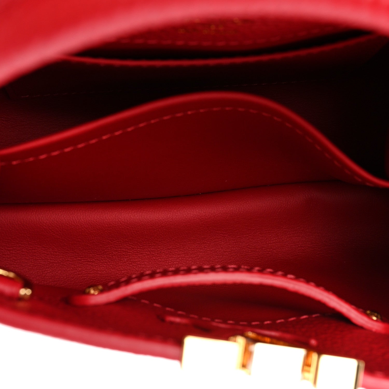 Louis Vuitton Taurillon Mini Capucines Scarlet 5 of 9
