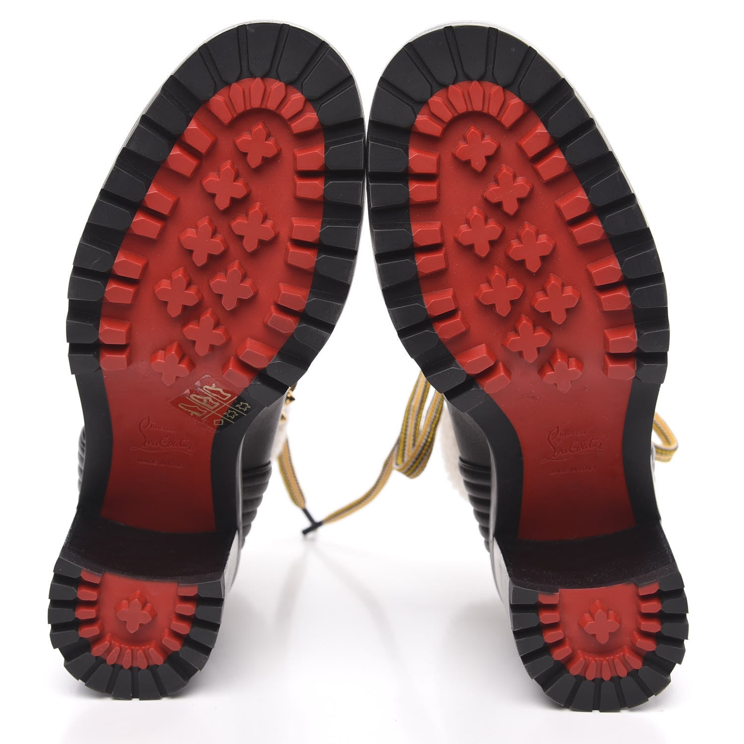 Christian Louboutin Calfskin Shearling Yetita 70 Hiker Booties 38 Black 5 of 7