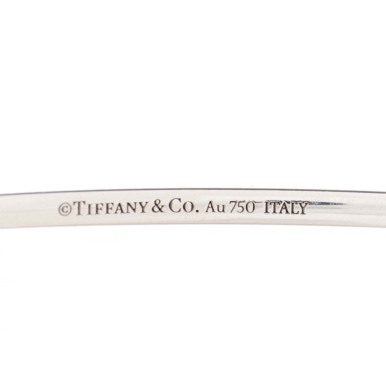 Tiffany 18K White Gold Diamond Metro Bangle Bracelet 4 of 4