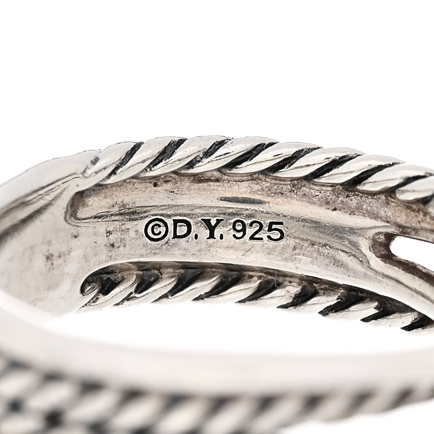 Sterling Silver Diamond X Crossover Ring 54 6.75
