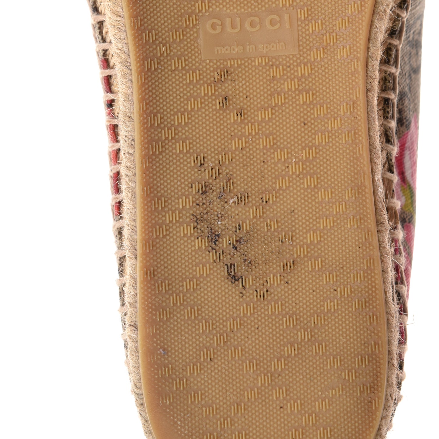 GG Supreme Monogram Blooms Espadrilles 37 Beige Multicolor Dry Rose