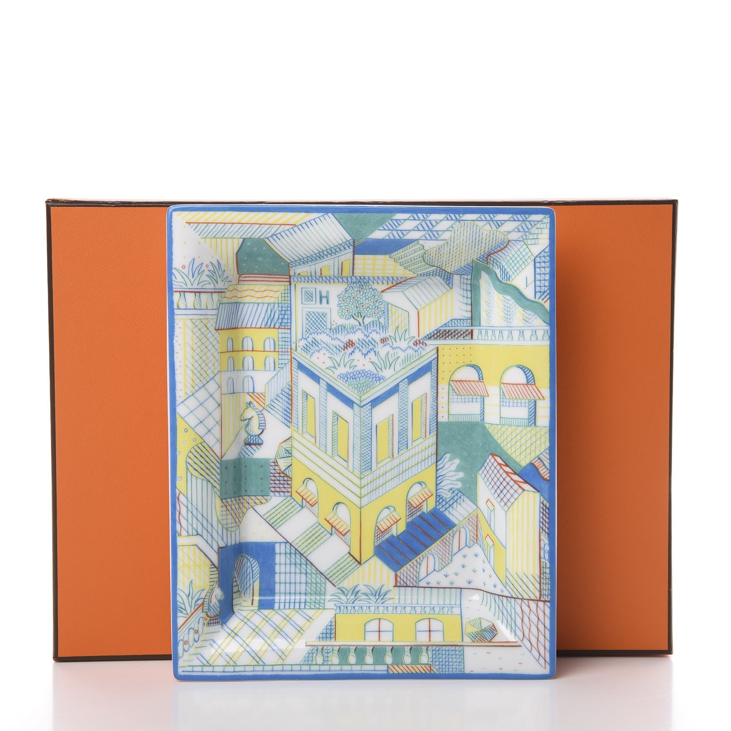 Hermes Limoges Porcelain Les Cavaliers Change Tray 5 of 5