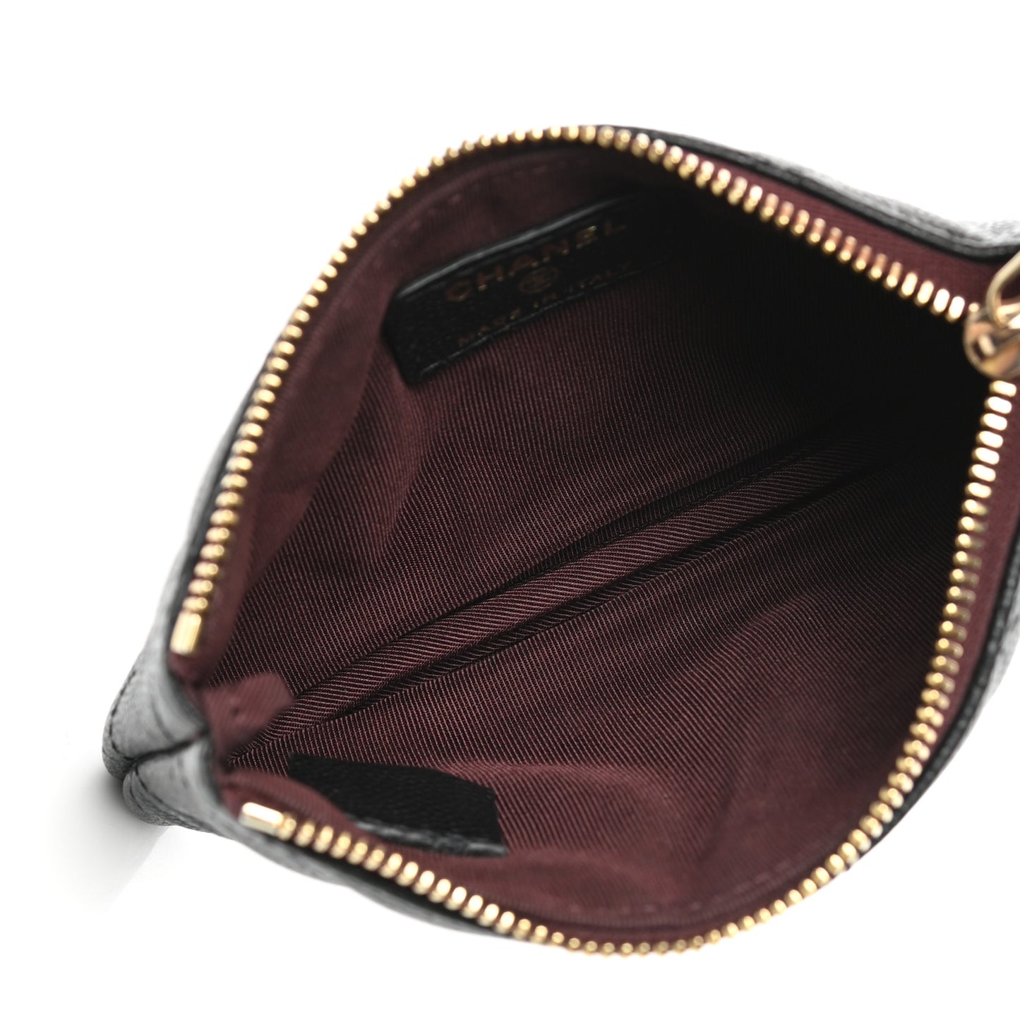 Caviar Quilted Small Cosmetic Case Black