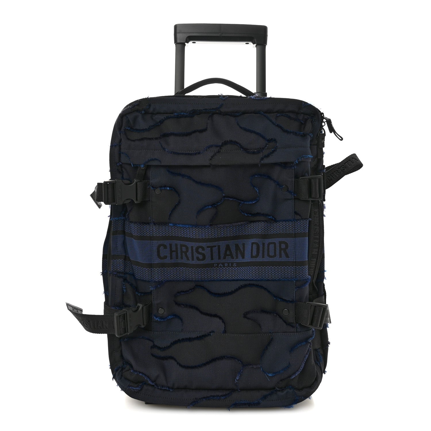 Christian Dior Canvas Small Diortravel Suitcase Blue Multicolor 1 of 10