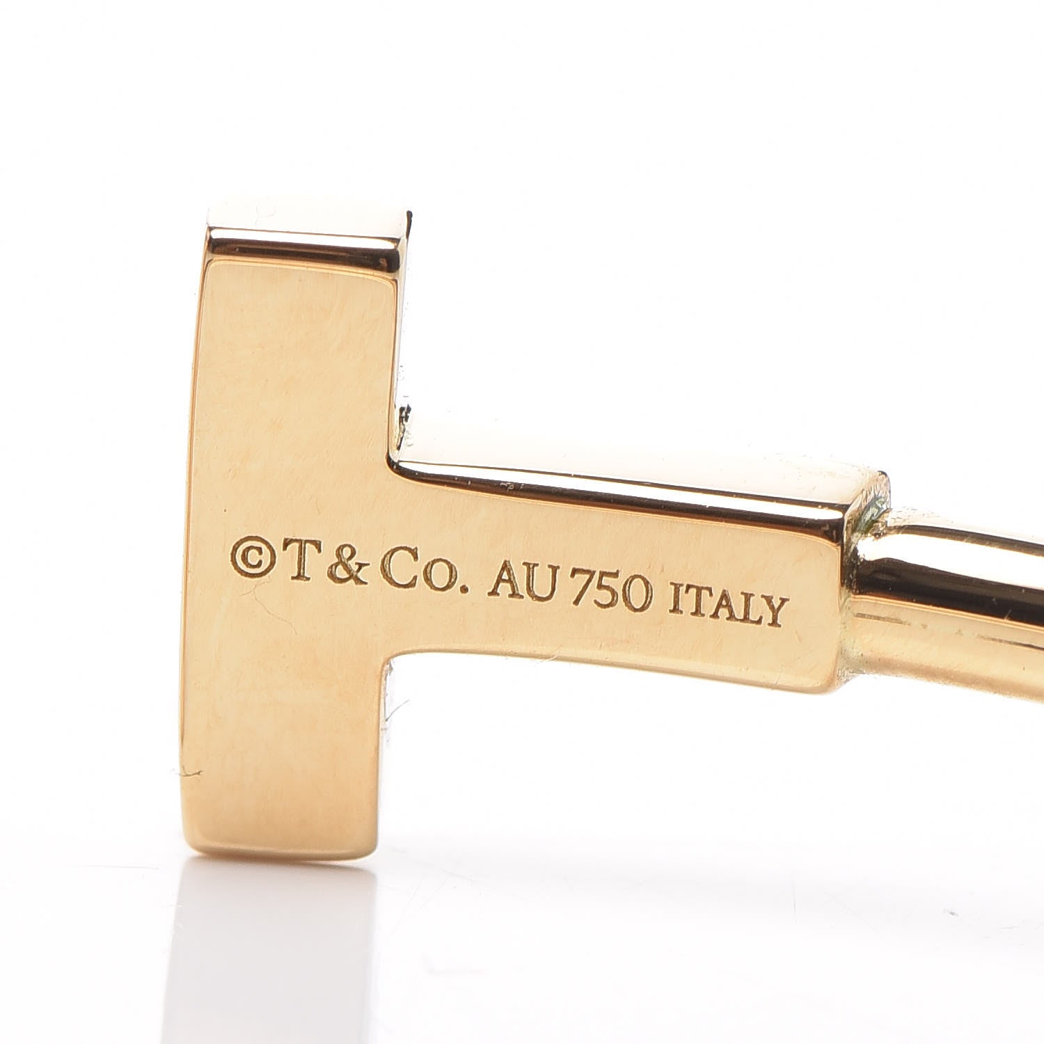 Tiffany 18K Yellow Gold T Wire Bracelet 4 of 5