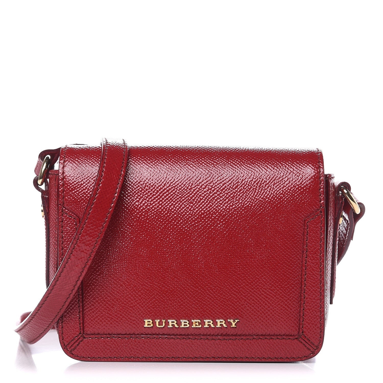 Burberry Patent London Crossbody Bag Alizarin Crimson 1 of 11