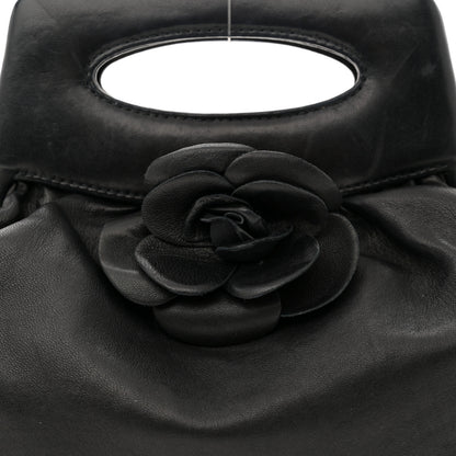 Chanel Lambskin Camellia Handbag Black 8 of 13