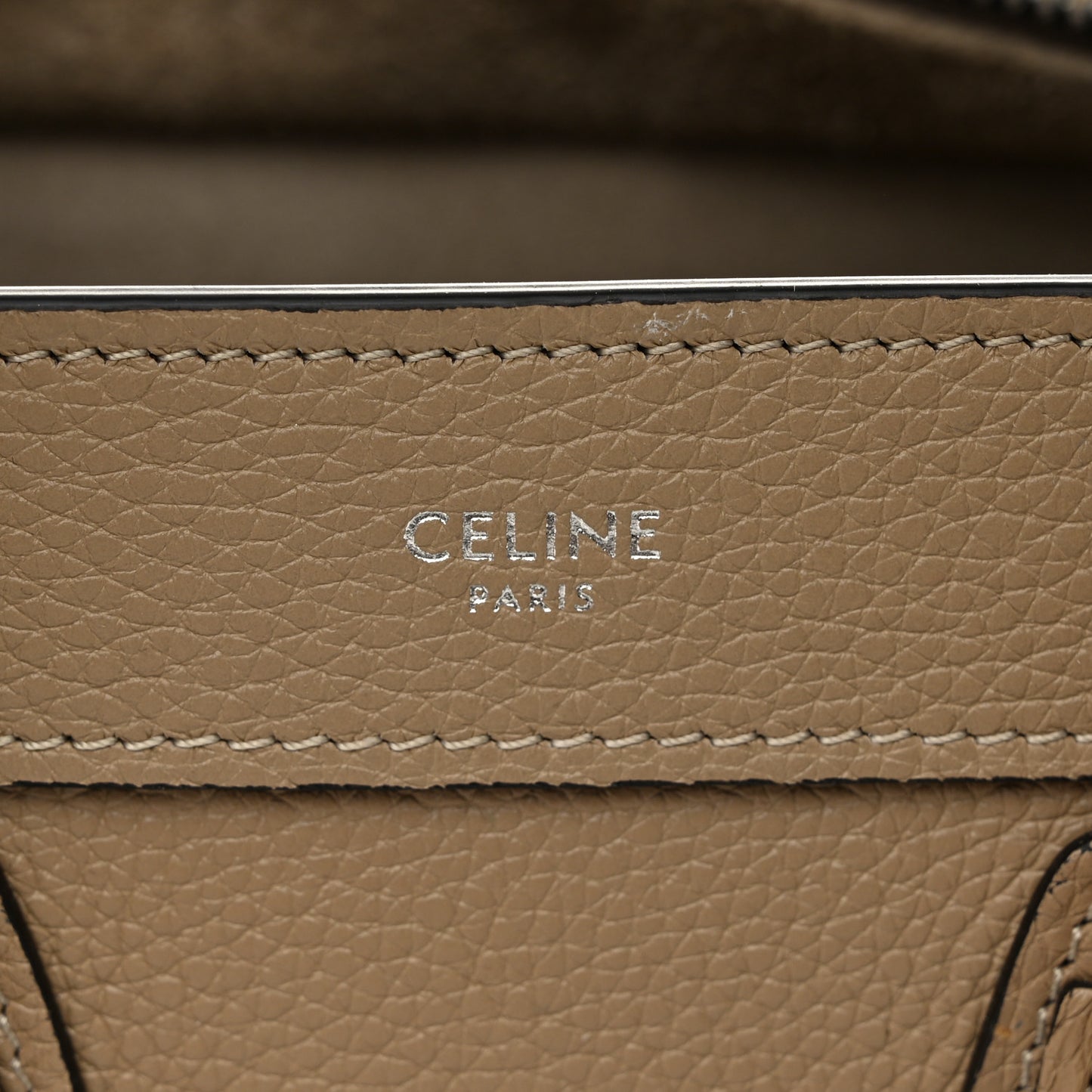 Drummed Calfskin Nano Luggage Dune