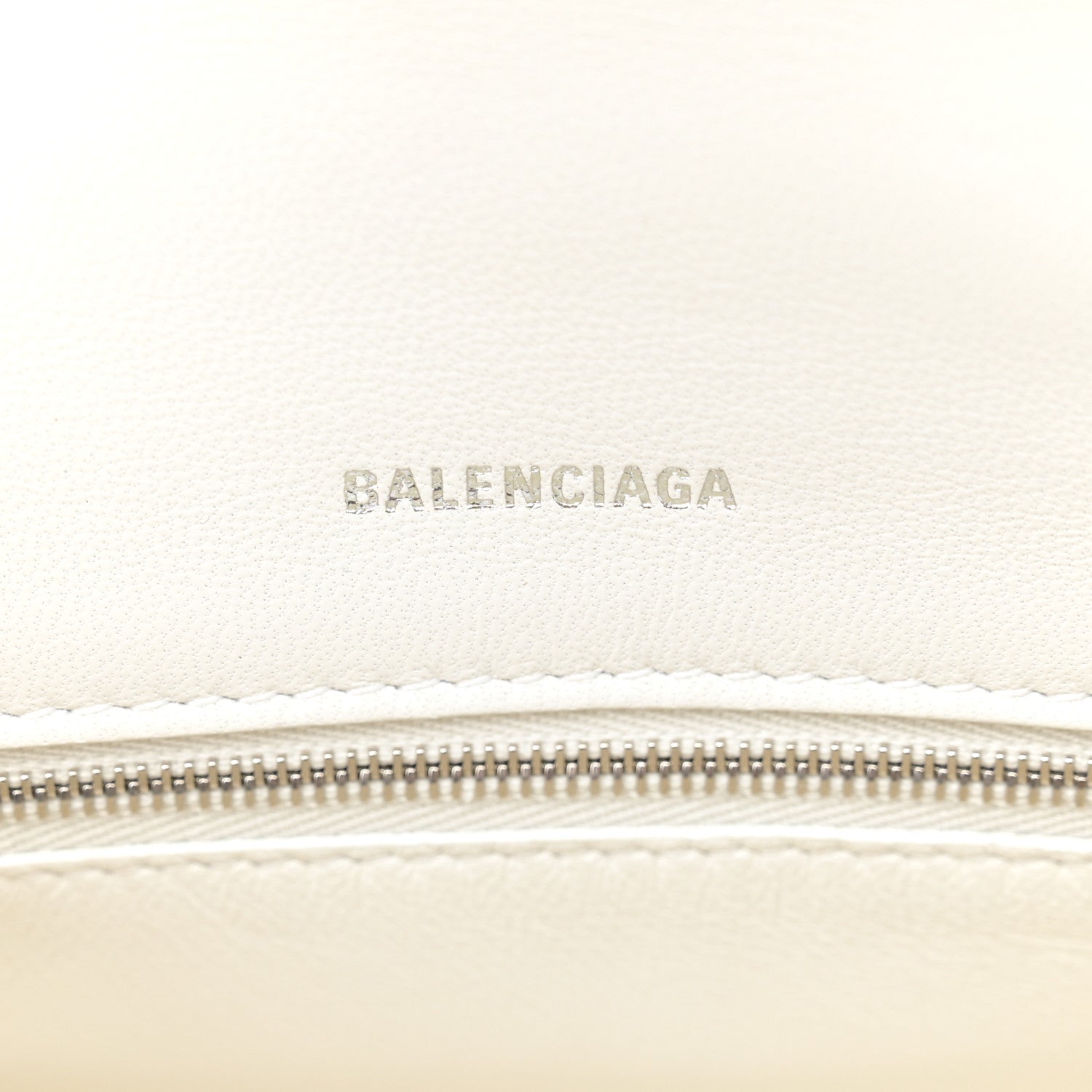 Balenciaga Grained Calfskin Small Hourglass Top Handle Bag White 6 of 10