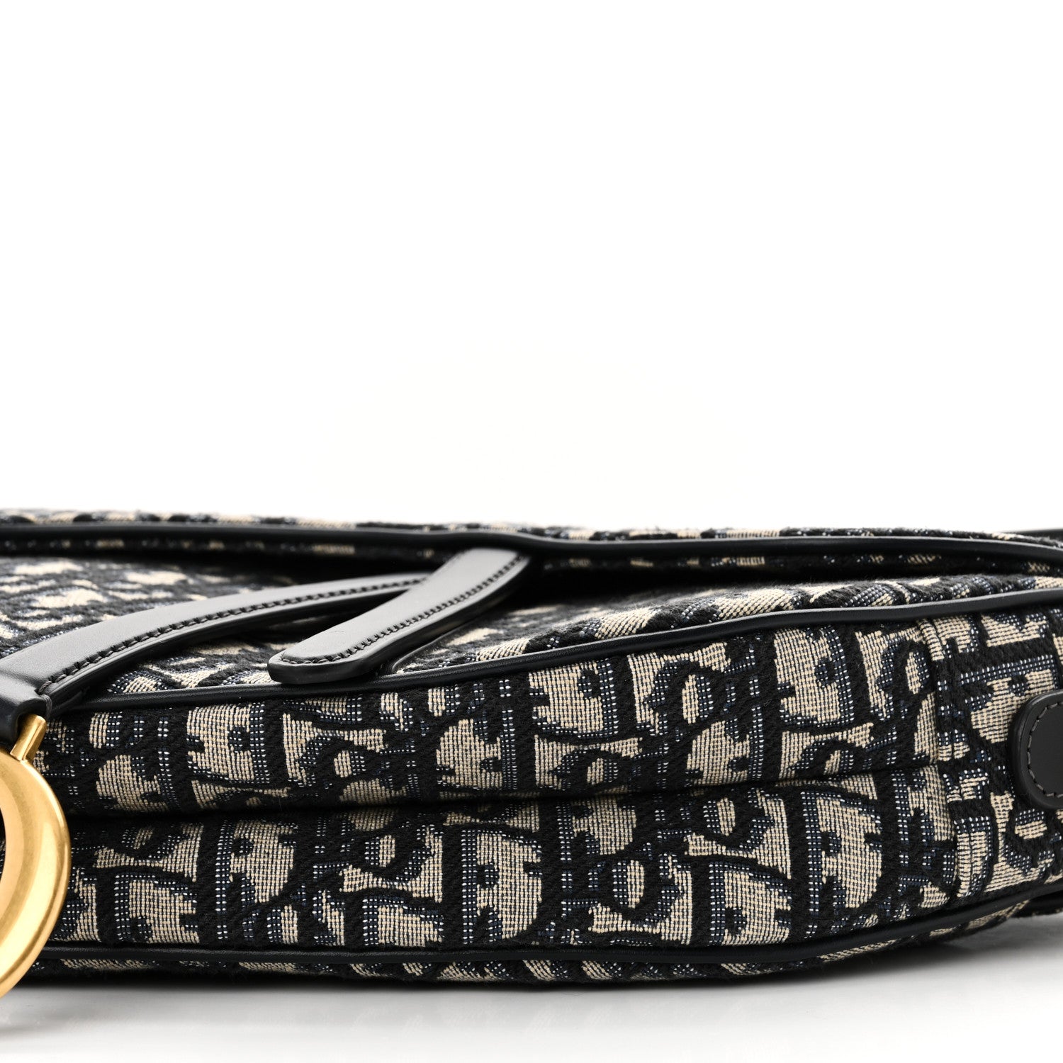 Christian Dior Oblique Saddle Bag With Strap Blue 10 of 11