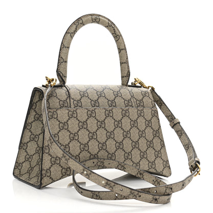 Balenciaga X GUCCI GG Supreme Monogram Small Hourglass Top Handle Bag Beige Ebony 4 of 12