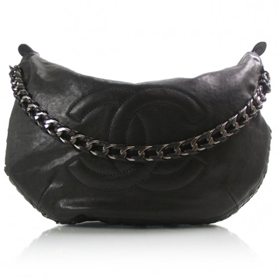 Leather Modern Chain Hobo
