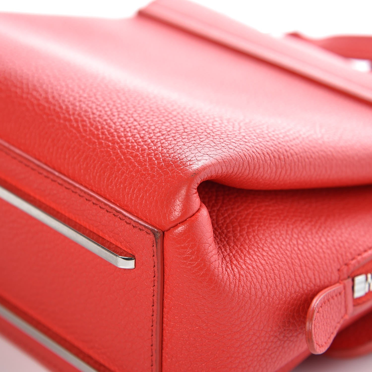 Balenciaga Grained Calfskin Le Dix Mini Soft Cartable Rouge Coquelicot 13 of 14