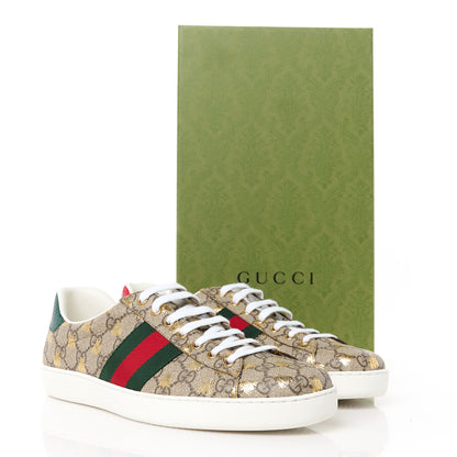 Gucci GG Supreme Monogram Ayers Mens Ace Bee Sneaker 10.5 10 of 10