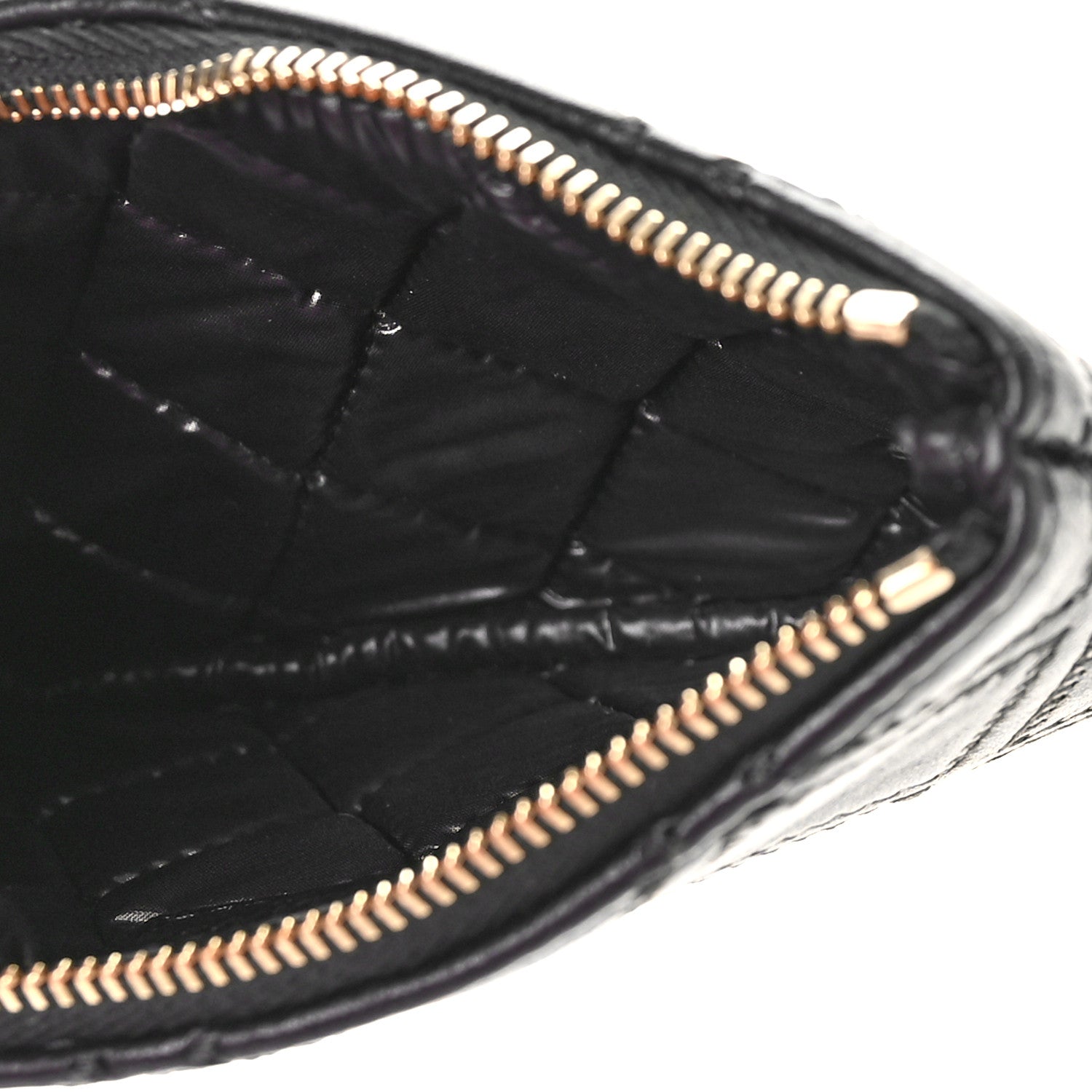 Chanel Lambskin Stitched Small Cosmetic Case Black 5 of 9