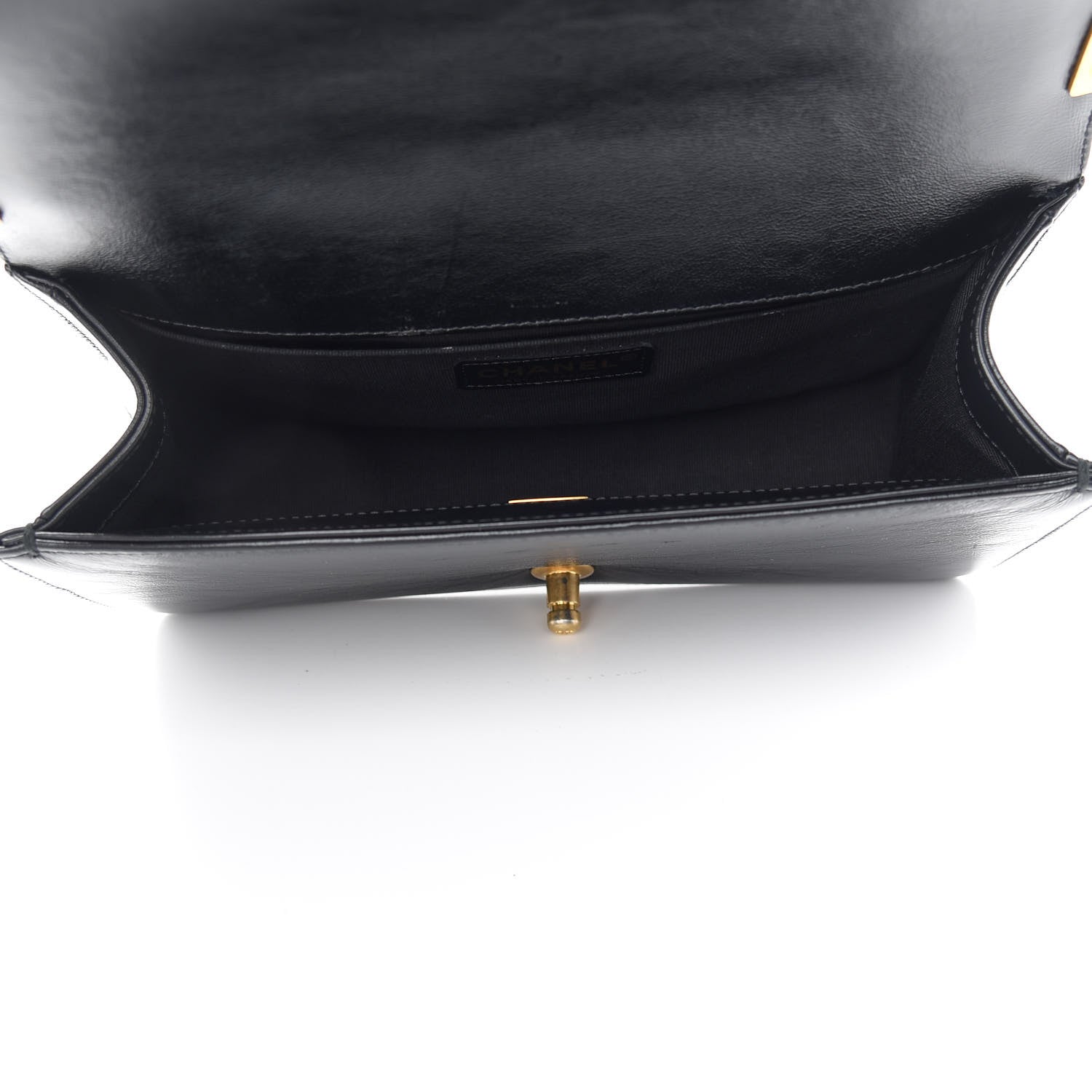 Chanel Metallic Glazed Calfskin Medium Boy Flap Black Gold 5 of 9