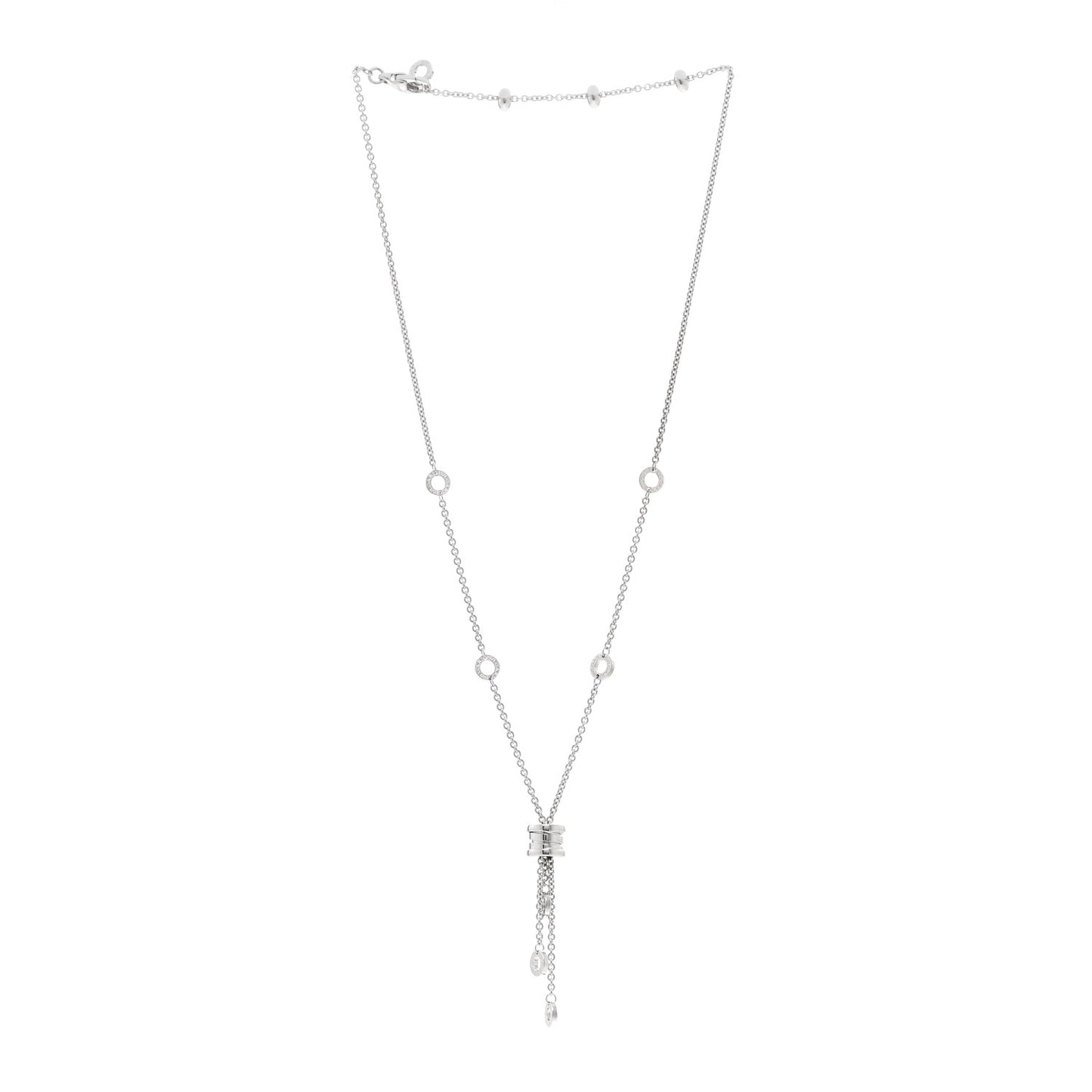 18K White Gold B.Zero1 Drop Necklace