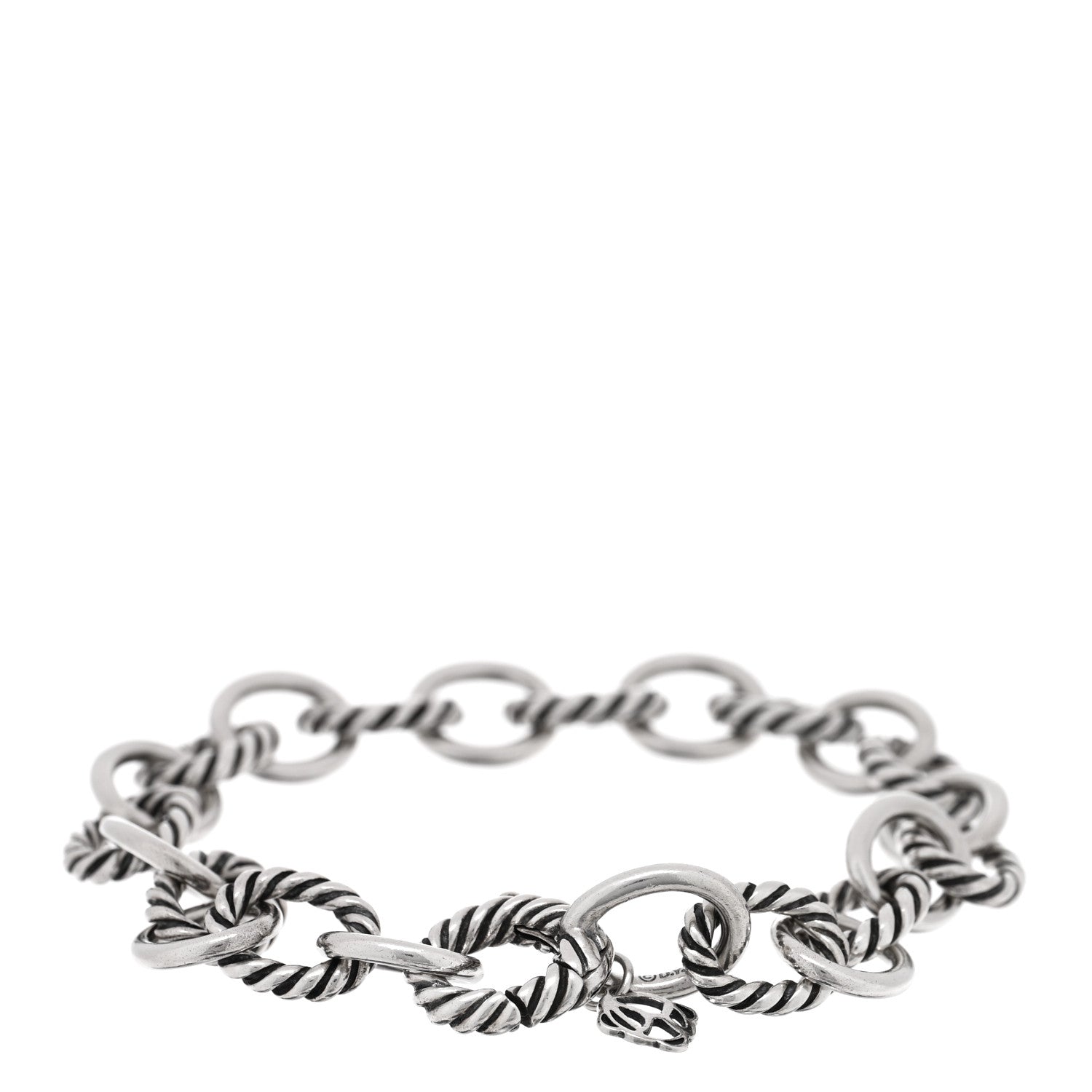 David Yurman Sterling Silver 10mm Medium Oval Link Bracelet 2 of 3
