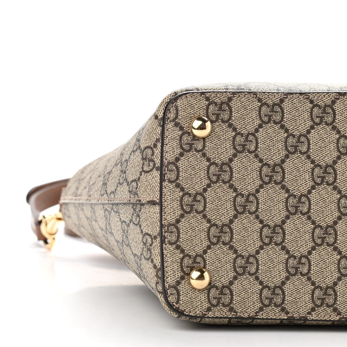 GG Supreme Monogram Small Zip Top Tote Beige Tuscany