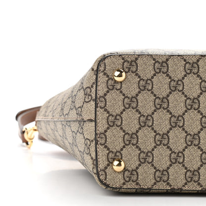 Gucci GG Supreme Monogram Small Zip Top Tote Beige Tuscany 10 of 15