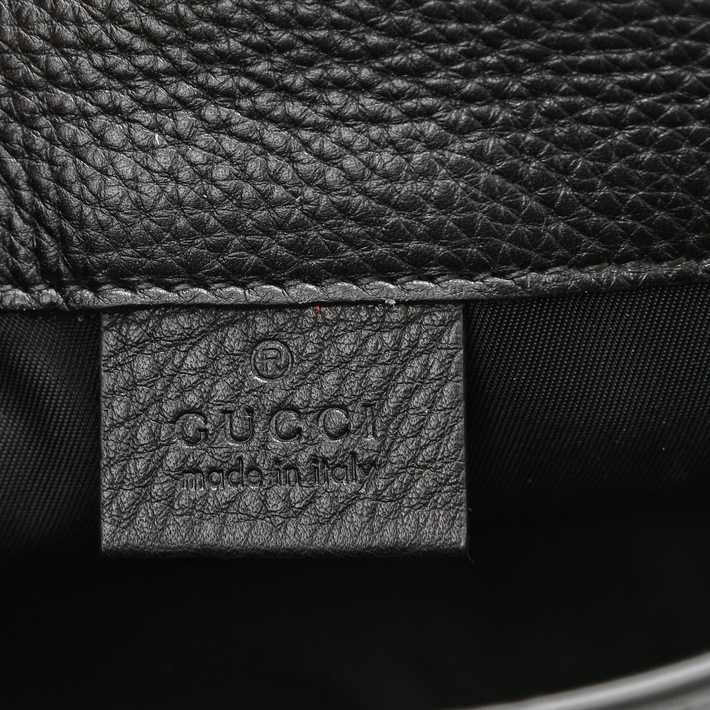 Pebbled Calfskin Soho Flap Belt Bag Black