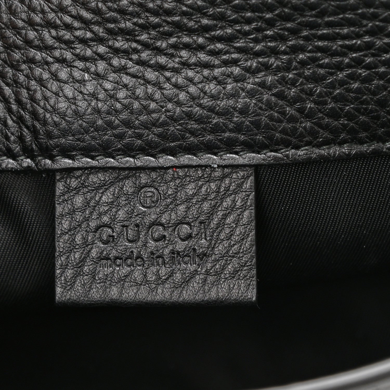 Gucci Pebbled Calfskin Soho Flap Belt Bag Black 6 of 11