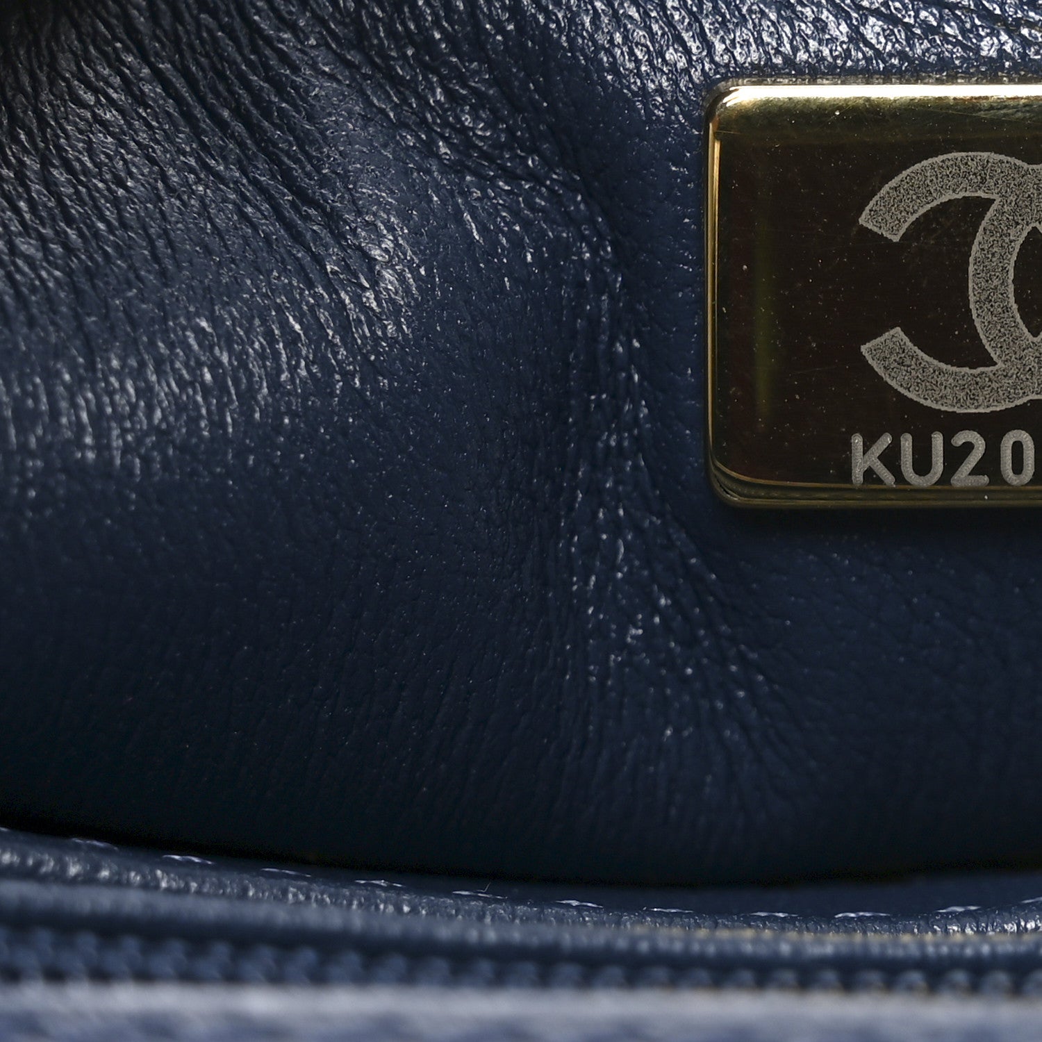 Chanel Lambskin Quilted Small Top Handle Square Flap Navy Blue 7 of 11