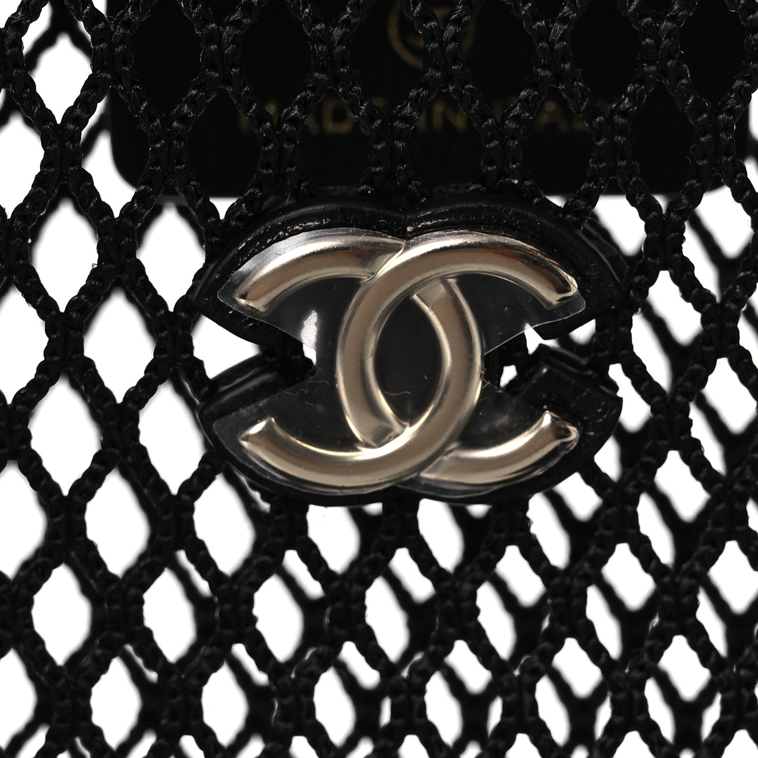 Chanel Mesh Shiny Lambskin Chain Hobo Black 12 of 16