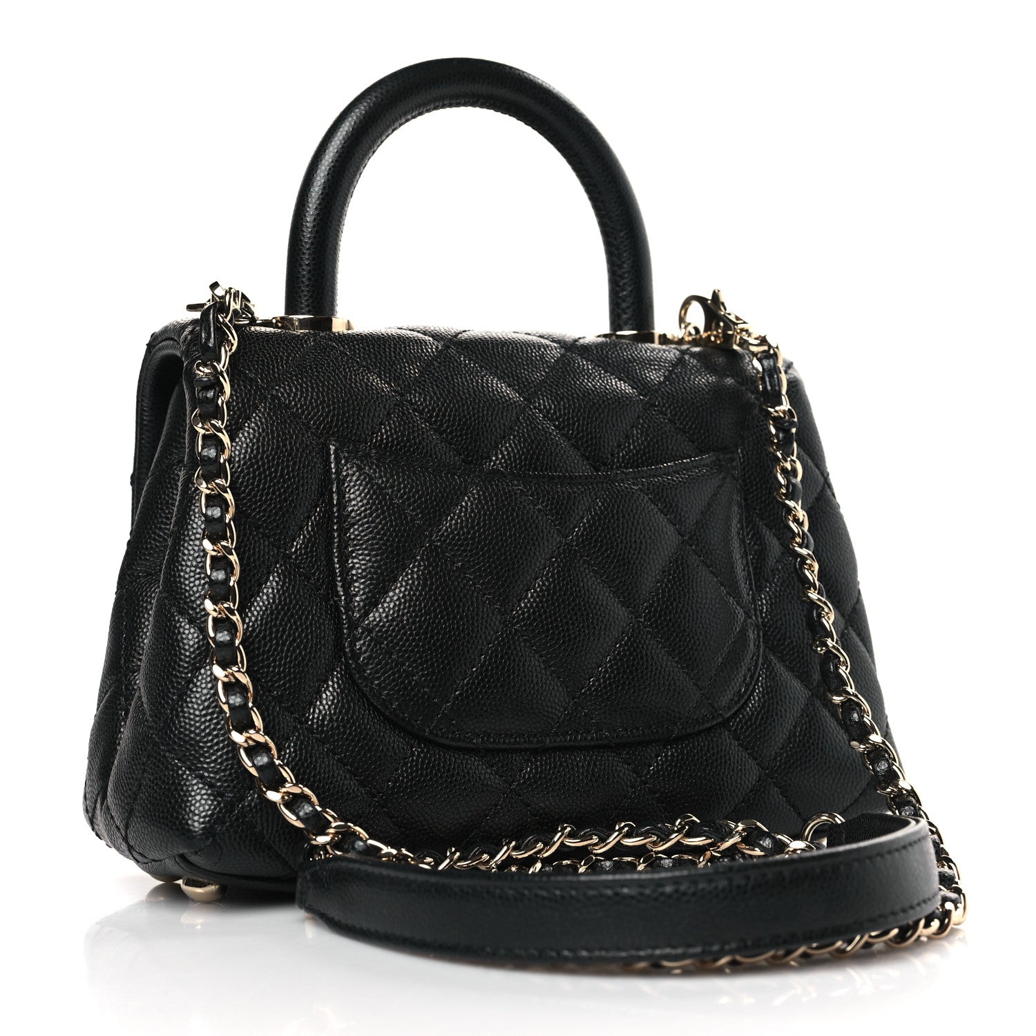 Chanel Caviar Quilted Extra Mini Coco Handle Flap Black 3 of 10