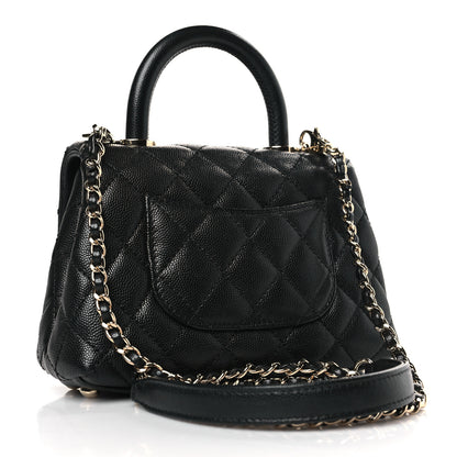 Chanel Caviar Quilted Extra Mini Coco Handle Flap Black 3 of 10