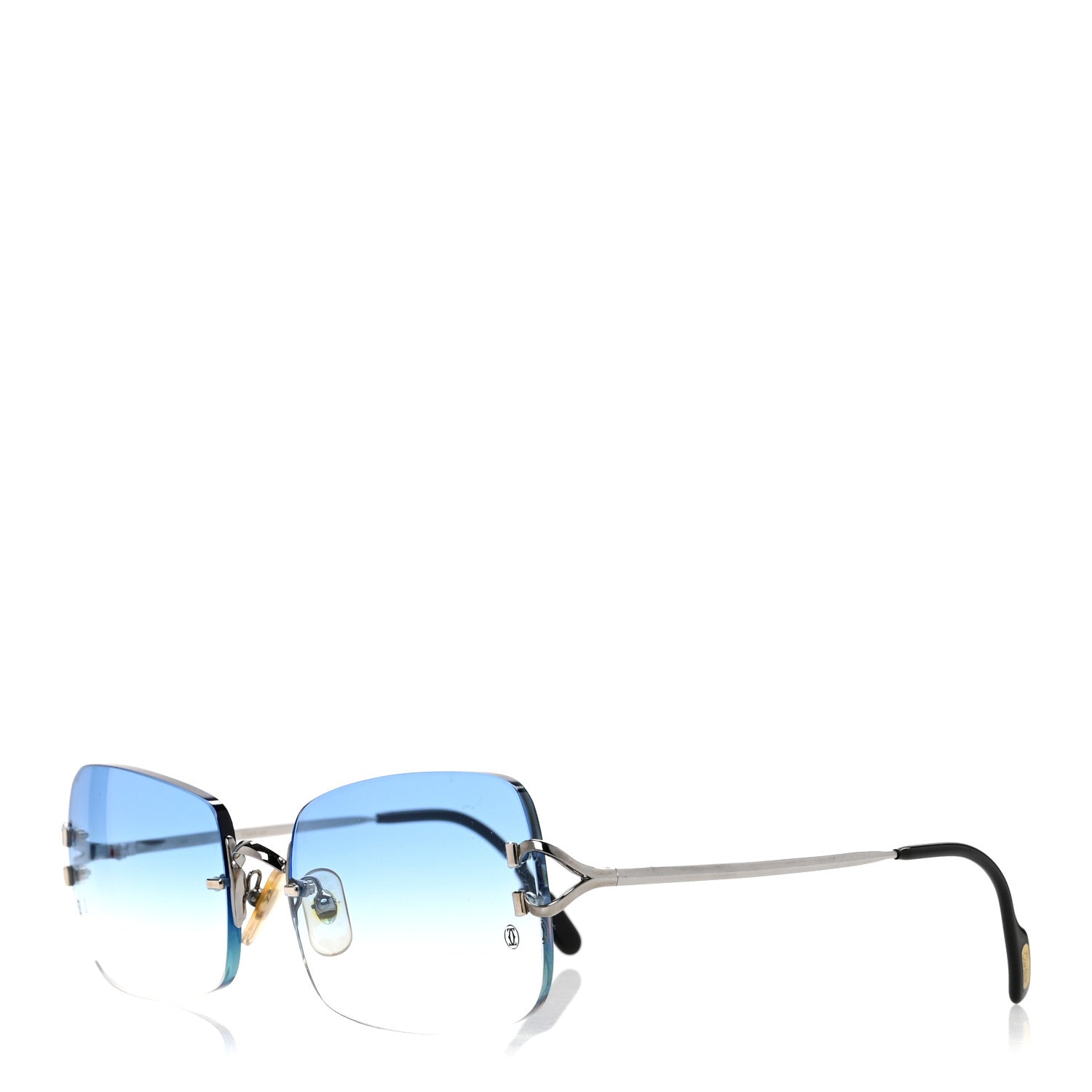 Cartier Metal Rimless Gradient Sunglasses Silver 1 of 7