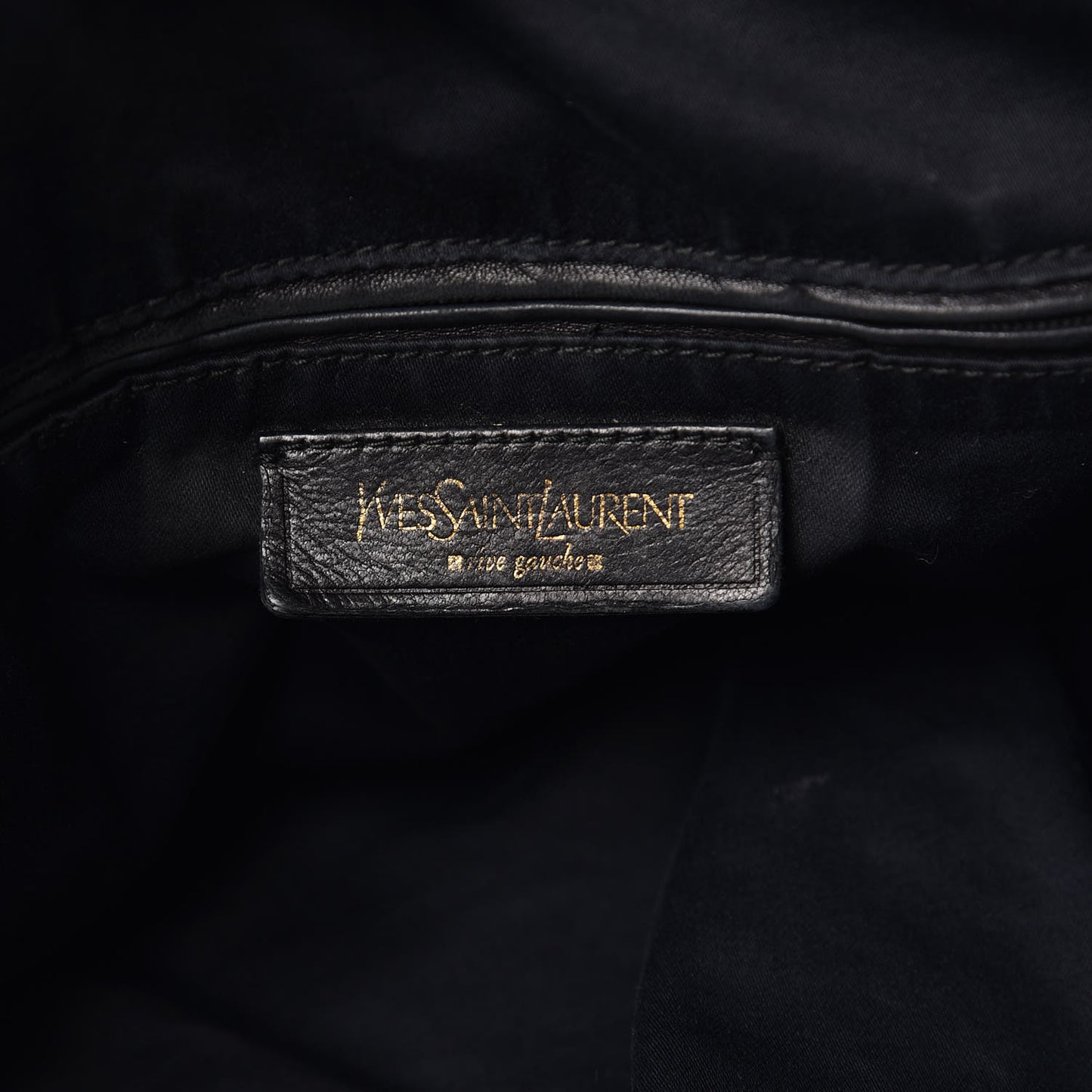 Textured Patent Large Y-Mail Tote Black