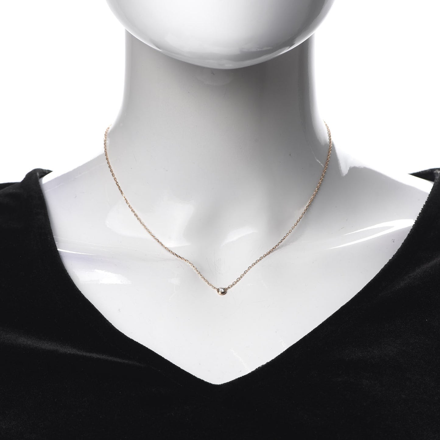 18K Pink Gold Diamond SM D'Amour Pendant Necklace