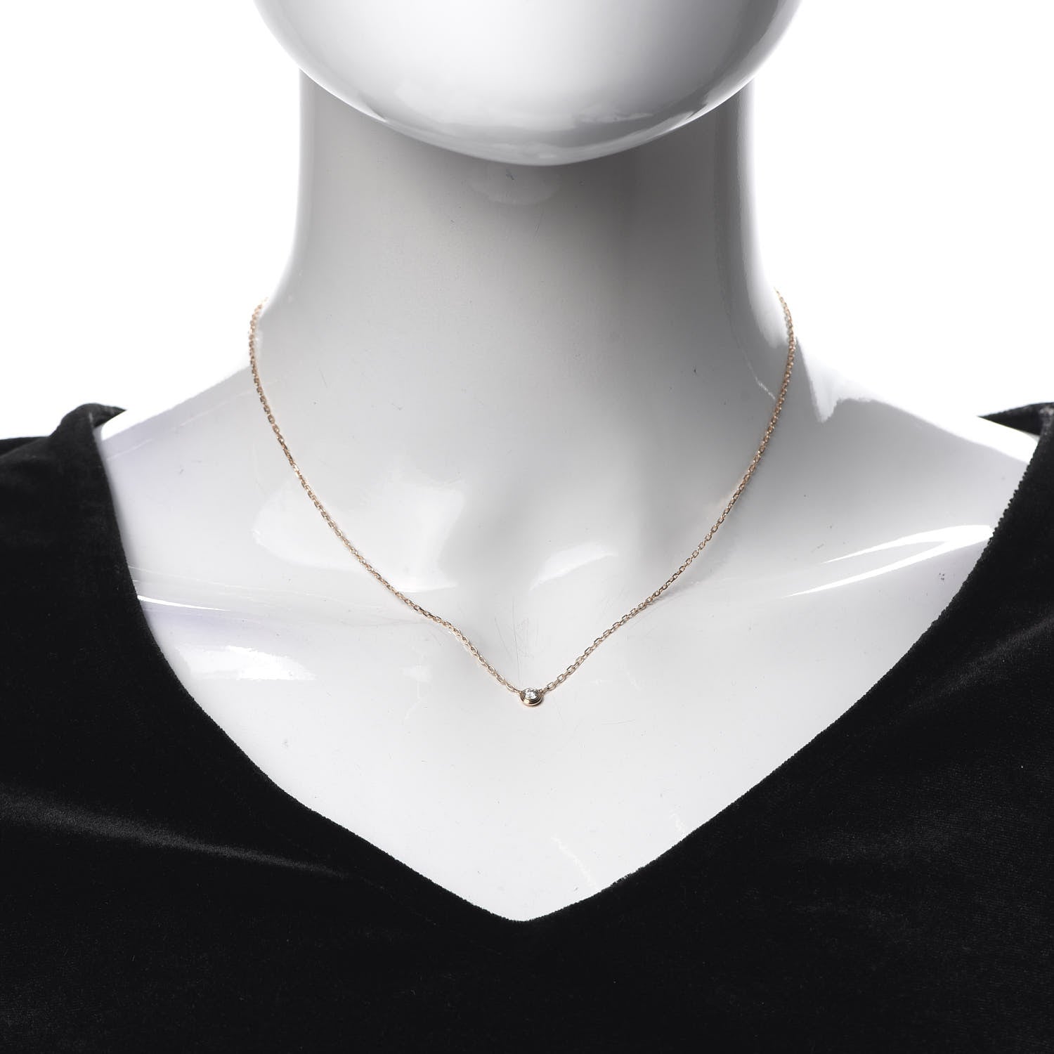Cartier 18K Pink Gold Diamond SM D'Amour Pendant Necklace 2 of 6
