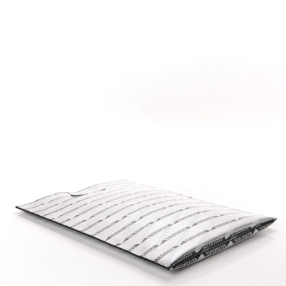 Balenciaga Metallic Calfskin Losange Monogram Plastic Bag Shopper S Silver Black White 5 of 11