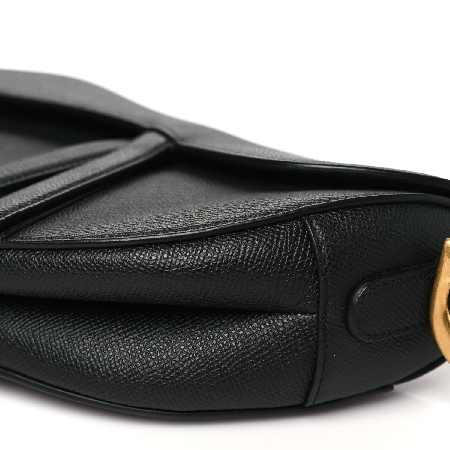 Christian Dior Grained Calfskin Saddle Bag Black 10 of 10