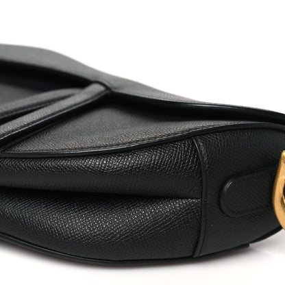 Christian Dior Grained Calfskin Saddle Bag Black 10 of 10